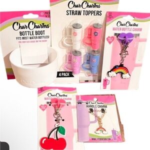 🆕-Char Charms- Water Bottle Accessories Bundle- Charms, Straw Toppers and Boot